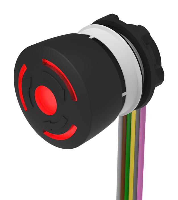 EAO 84-6341.2B40 Emergency Stop Switch, DPST-NC, Twist to Release, Cable, 1.5 A, 250 V