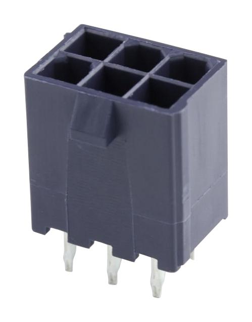 MOLEX 172447-0206. Pin Header, Power, Wire-to-Board, 4.2 mm, 2 Rows, 6 Contacts, Through Hole Straight