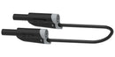 MULTICOMP PRO MP771092 Banana Test Lead, 4mm Banana Plug, Stackable, 4mm Stackable Banana Plug, 2.32 ", 59 mm, Black