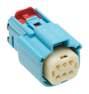 MOLEX 300361-3011 Automotive Connector Housing, Light Blue, MX150 300361 Series, Receptacle, 6 Ways