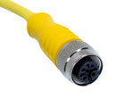 MUELLER ELECTRIC C4C02M003 M12 CORDSET, 4-POSITION FEMALE STRAIGHT-OPEN END, 18 AWG, 3M 68AK2094