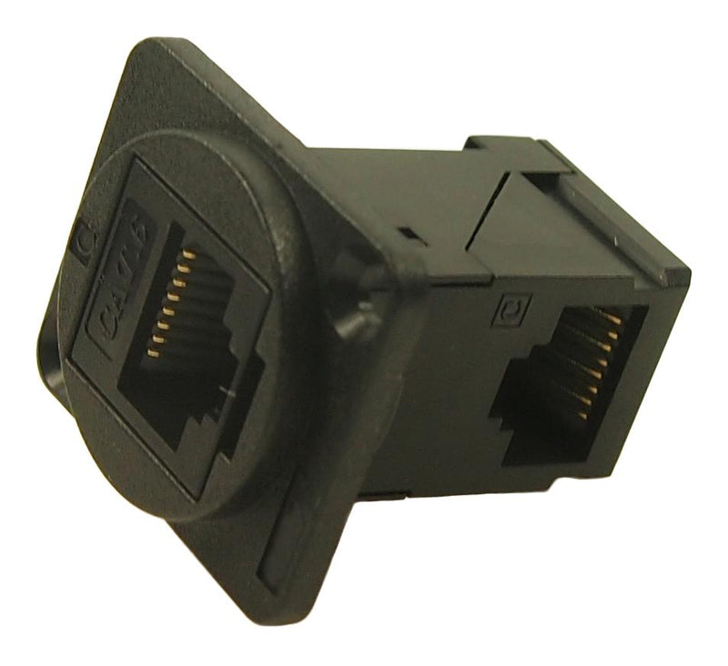 MULTICOMP PRO MP-CP30252 In-Line Adapter, Plastic Frame, Adaptor, In-Line, RJ45, RJ45, MP DUAL SLIM RA FEEDTHROUGH