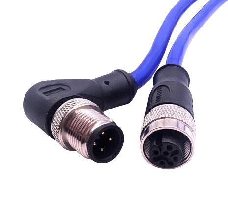 MUELLER ELECTRIC C4BC81M002 CBL ASSY, 4P R/A M12 PLUG-RCPT, 6.6