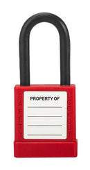 MULTICOMP PRO MP014037 Safety Padlock, 5mm Dia, Rubber Coated Aluminium Lock, -30 &deg;C to 120&deg;C