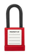 MULTICOMP PRO MP014037 Safety Padlock, 5mm Dia, Rubber Coated Aluminium Lock, -30 &deg;C to 120&deg;C