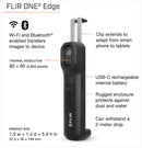 FLIR FLIR ONE&reg; EDGE Thermal Imager, -20 &deg;C, 400 &deg;C, 160 x 120, 0.07 K, 54&deg; x 42&deg;, 30 cm