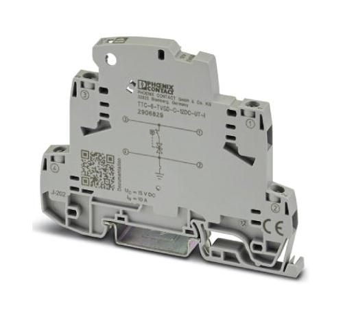 PHOENIX CONTACT 2906829 Line Protector, 300 A, 15 VDC, DIN Rail, TERMITRAB Series