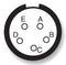 AMPHENOL SOCAPEX D38999/20FB5PA-LC Circular Connector, MIL-DTL-38999 Series III, D38999/20 Series, Wall Mount Receptacle, 5 Contacts