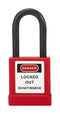 MULTICOMP PRO MP014036 Safety Padlock, Rubber Coated Aluminium, 6.4mm Dia Shackle, -30 &deg;C to 120 &deg;C