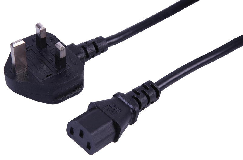 PRO ELEC PELB1202 LEAD UK PLUG TO IEC C13 BLACK 0.5M