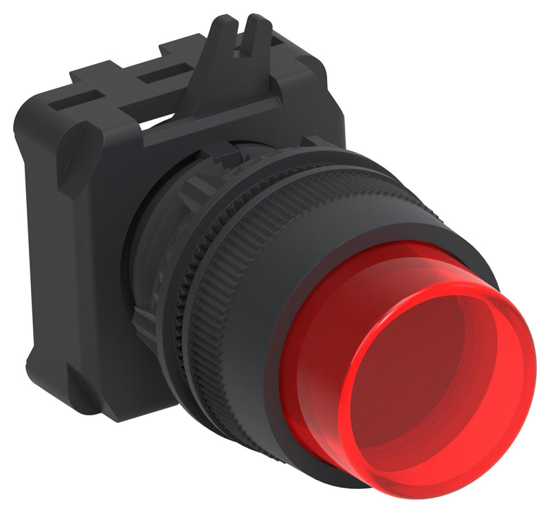 ALCOSWITCH - TE CONNECTIVITY IPE22EXILRD Industrial Pushbutton Switch, IPE Series, 22.5 mm, SPST-1NC / 1NO, Momentary, Round Raised, Red