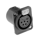 AMPHENOL AUDIO AC6AFDZB XLR CONN, RCPT, 6POS, PANEL