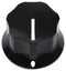 VISHAY ACCKPS2015NLR14 Knob, Plastic, Black, Skirted Shaft, 6.35 mm, ABS (Acrylonitrile Butadiene Styrene)
