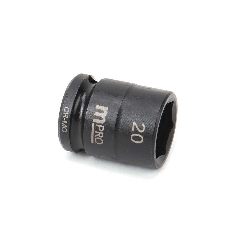MULTICOMP PRO MP12-CRMO20 Socket, Hex, 20 mm x 38 mm, 1/2" Drive Size, Chromium Molybdenum Steel, DIN3121, Auto Repair