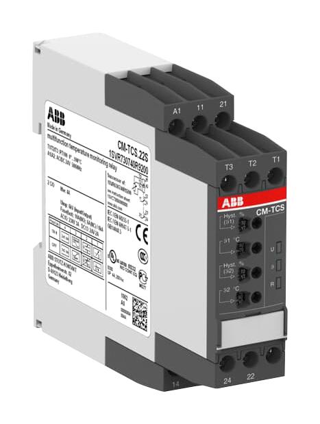 ABB 1SVR730740R9200 TEMP MONITOR RELAY, DPDT, 0 TO 100DEG C