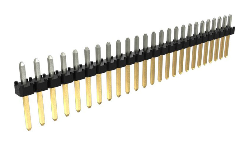 AMPHENOL COMMUNICATIONS SOLUTIONS 10138654-G04-25LF Pin Header, Board-to-Board, 2 mm, 1 Rows, 25 Contacts, Through Hole Straight, Minitek Series