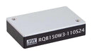 MEAN WELL RQB150W3-110S24 Isolated Through Hole DC/DC Converter, ITE, Industrial & Railway, Quarter Brick, Module, 3:1