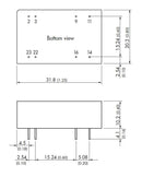 TRACO POWER TEN 6-2423N Isolated Through Hole DC/DC Converter, ITE, DIP, 2:1, 6 W, 2 Output, 15 V