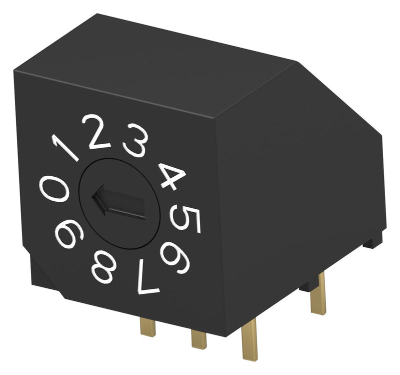 TE CONNECTIVITY 1825008-4 Rotary Coded Switch, Through Hole, 16 Position, 20 VDC, Hexadecimal, 20 mA