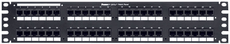 PANDUIT DP485E88TGY PATCH PANEL, CAT5E, 48PORT, 2RACK U