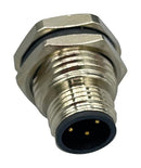 NORCOMP 859-B04-103R004 SENSOR CONN, M12, 4POS, PLUG, PANEL