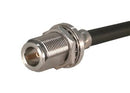 HUBER+SUHNER 24"N-50-7-15/133"NE RF / Coaxial Connector, N Coaxial, Straight Bulkhead Jack, Crimp, 50 ohm 22542327