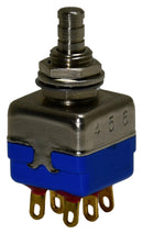 APEM 13445A Pushbutton Switch, 13000 Series, 6.5 mm, DPDT, On-(On), Plunger for Cap