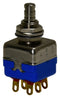 APEM 13445A Pushbutton Switch, 13000 Series, 6.5 mm, DPDT, On-(On), Plunger for Cap