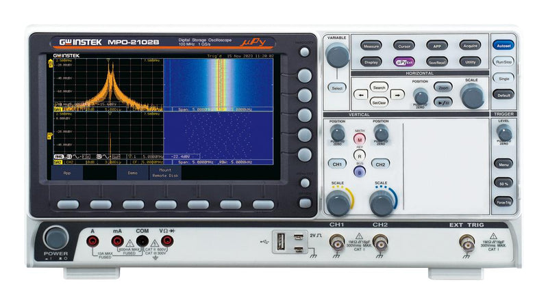 GW INSTEK 01MP212B00GS Digital Oscilloscope, MPO-2000 Series, 2 Channel, 100 MHz, 1 GSPS, 3.5 ns