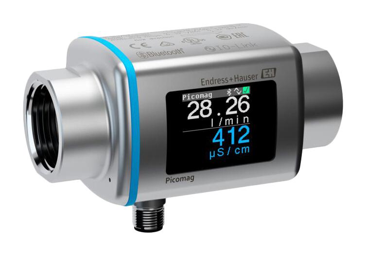 ENDRESS+HAUSER DMA50-AAAAA1 Smart Electromagnetic Flowmeter, 1.5 to 750l/min, 232 psi, 0.8%, 2" BSPP, 30VDC, Picomag Series