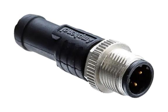 AMPHENOL LTW M12A-05BMMM-SL8N01 Sensor Cable, A Coded, Black, M12 Plug, Free End, 5 Positions, 1 m, 3.3 ft, M Series