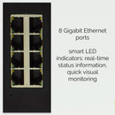 BRAINBOXES SW-718 Switch, Hardened, 8 Ports, Industrial, Gigabit Ethernet, DIN Rail, RJ45 x 8, 10Mbps, 100Mbps, 1Gbps GTIN UPC EAN: 0837324005110