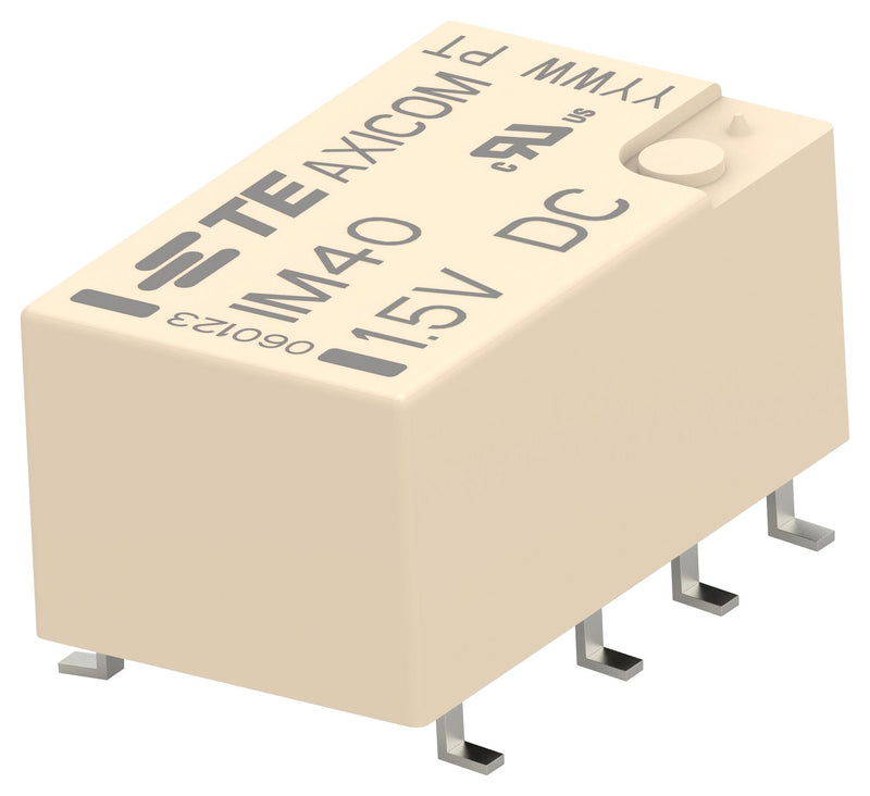 AXICOM - TE CONNECTIVITY IM40SR Signal Relay, 1.5 VDC, DPDT, 2 A, IM Series, SMD, Latching Single Coil