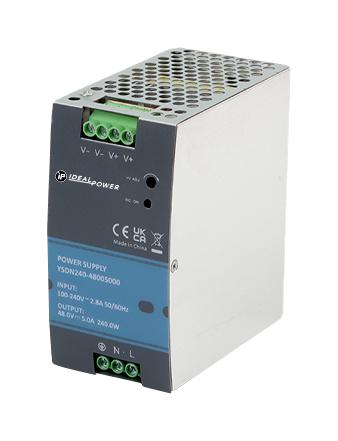 IDEAL POWER 56YSDN240-48005000 AC/DC DIN Rail Power Supply (PSU), ITE, 1 Output, 340 W, 48 VDC, 5 A