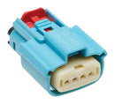 MOLEX 300363-4011 Automotive Connector Housing, Light Blue, MX150 300363 Series, Receptacle, 4 Ways