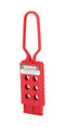 MULTICOMP PRO MP014047 Lockout Hasp, Nylon, 6mm Shackle Dia, 43mm x 173mm, Accommodate 6 Padlocks
