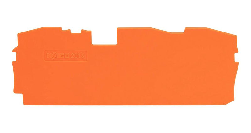 WAGO 2016-1392 Accessory, Orange, Models:- TOPJOB S 2 Conductor 2204 Series, End & Intermediate Plate