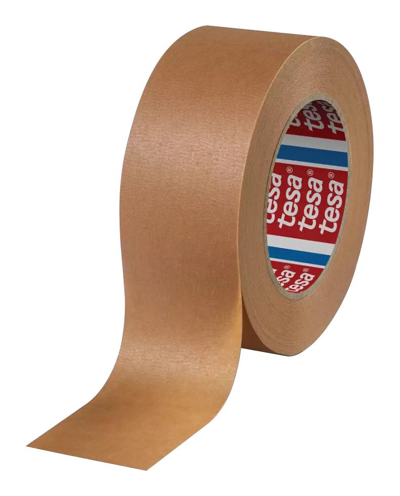 TESA 04318-00062-02 Masking Tape, Crepe Paper, Brown, 50 m x 9 mm