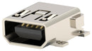 TE CONNECTIVITY 1-1734328-1 USB Connector, Mini USB Type AB, USB 2.0, Receptacle, 5 Ways, Surface Mount, Right Angle