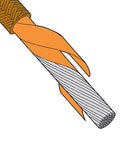 OMEGA HTMG-1CU-322S/C-1000 Wire, Hook Up, Stranded, Mica Glass, Tan, 22 AWG, 0.32 mm&sup2;, 1000 ft