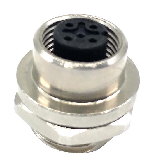 MULTICOMP PRO MPM12-SSS-3ARP Sensor Connector, M12, Female, 3 Positions, Solder Socket, Straight Panel Mount