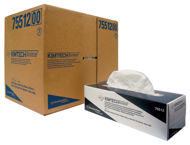 KIMBERLY CLARK 7551. Precision Wipes, Cellulose, 300 mm x 300 mm, White, Large