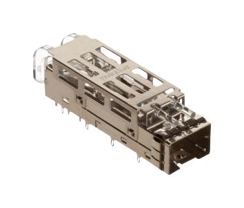 AMPHENOL COMMUNICATIONS SOLUTIONS U77A261M2081 Cage, &nbsp;SFP+, 1 x 2 (Ganged), Without Heat Sink, Without Light Pipe, Through Hole, Press-Fit