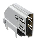 AMPHENOL COMMUNICATIONS SOLUTIONS G45AA1907108HR HDMI Connector, 19 Contacts, Receptacle, PCB Mount, Through Hole Right Angle