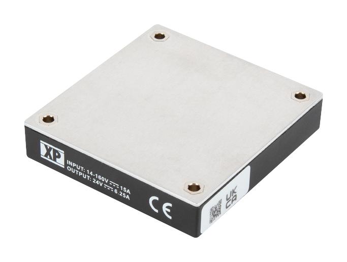 XP POWER RDF15072S15 Isolated Through Hole DC/DC Converter, ITE, Industrial & Railway, 12:1, 150 W, 1 Output, 15 V