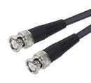 L-COM CC58C-15 RF / Coaxial Cable Assembly, BNC Plug to BNC Plug, RG58C/U, 50 ohm, 15 ft, 4.57 m, Black