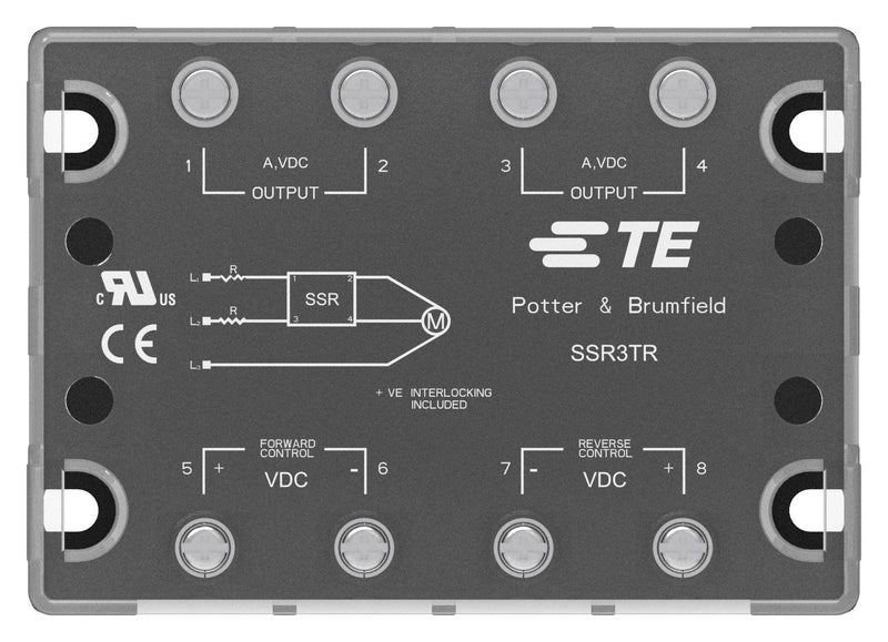 AMP - TE CONNECTIVITY SSR3TR-480D25 SOLID STATE RELAY, 25A, 50-480VAC, PANEL