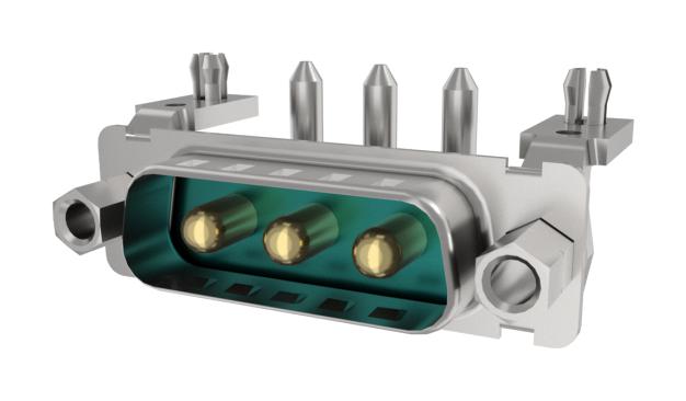 AMPHENOL COMMUNICATIONS SOLUTIONS DAV3W3P500H9KLF Combination Layout D Sub Connector, High Power Series, DA-3W3, Plug, 3 Contacts, 3 Power, Solder