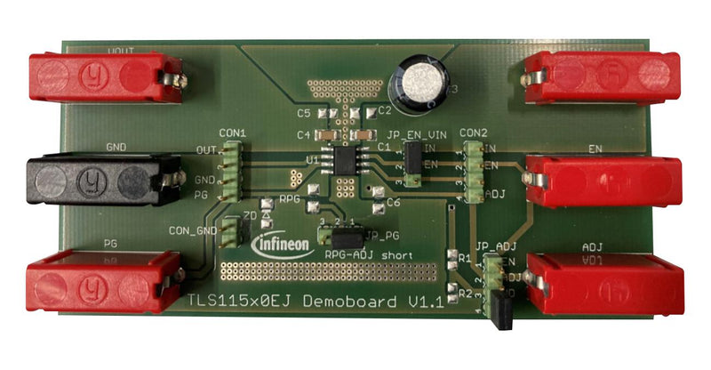 INFINEON TLS115B0EJDEMOBOARDTOBO1 Demonstration Board, TLS115B0EJ, 0.15A, Low Dropout Linear Regulator SP001677680