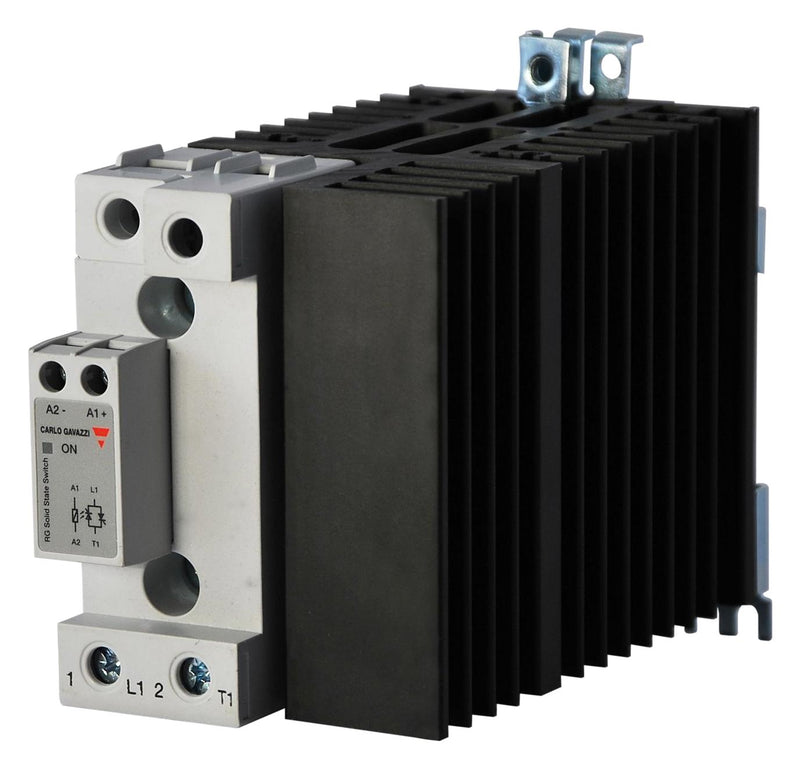 CARLO GAVAZZI RGC1A60D60KGU Solid State Contactor, 60 A, 660 VAC, 32 VDC, Zero Crossing, DIN Rail, Panel, Screw
